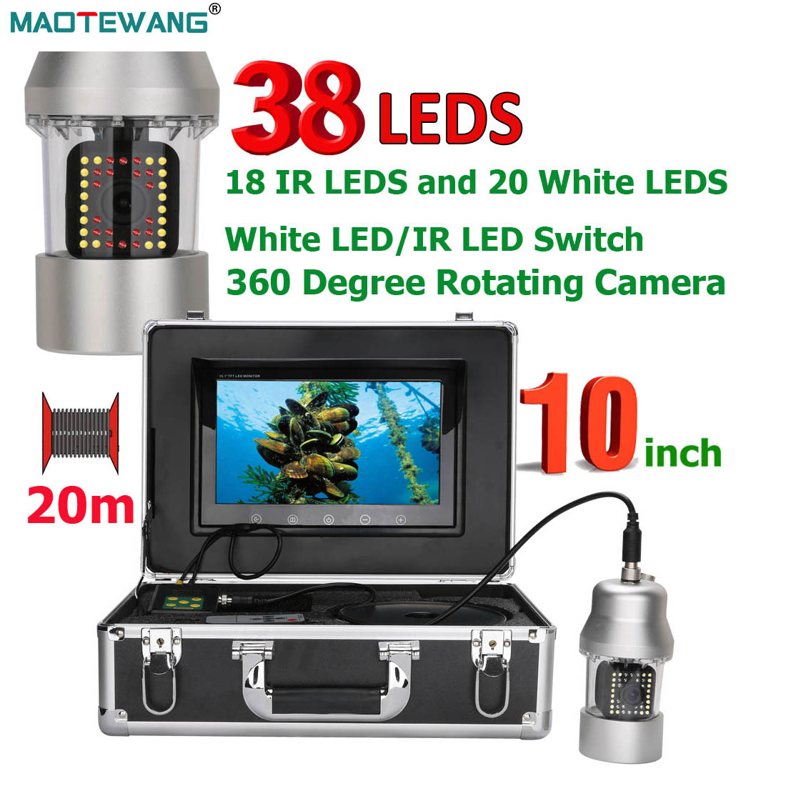 Fishing Depth Finder - MAOTEWANG caméra vidéo de pêche sous-marine